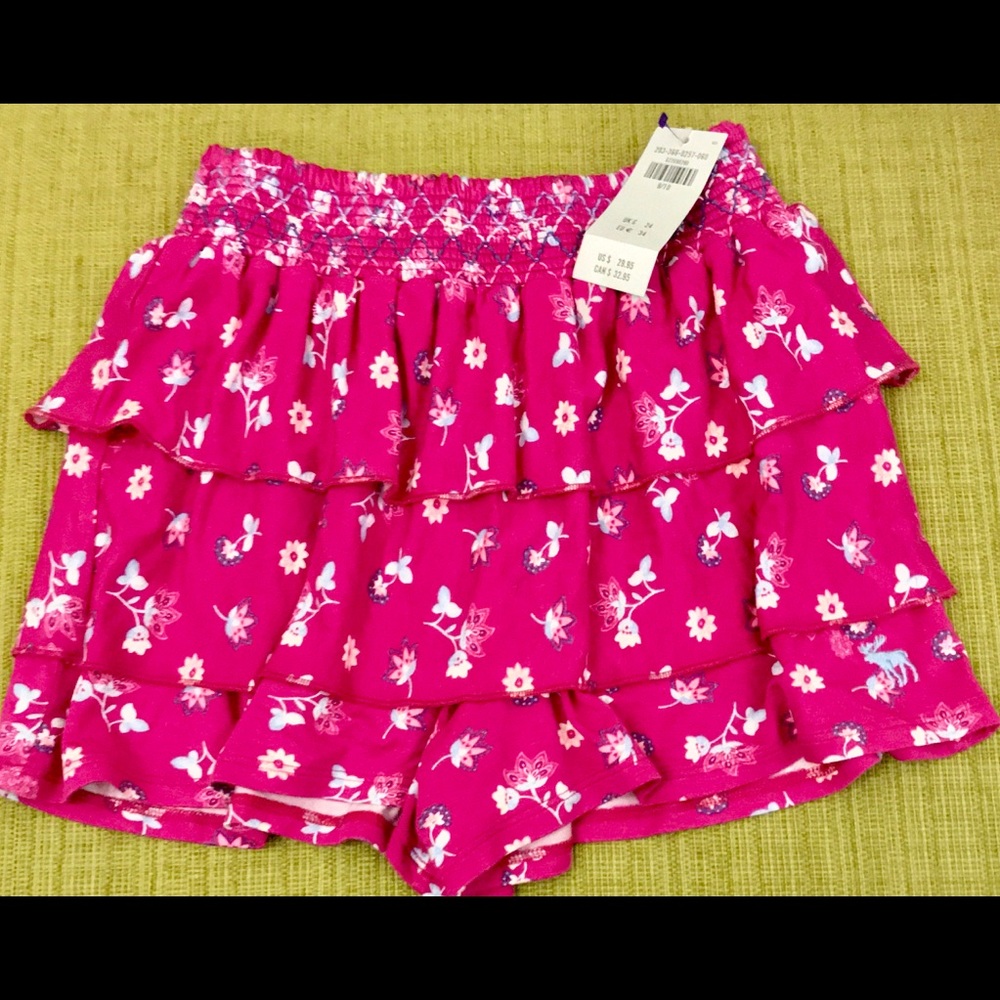 Abercrombie Kids NWT Pink Print Skort Size 9/10
